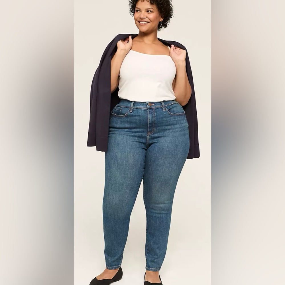 👗Lane Bryant mid rise skinny plus size jeans